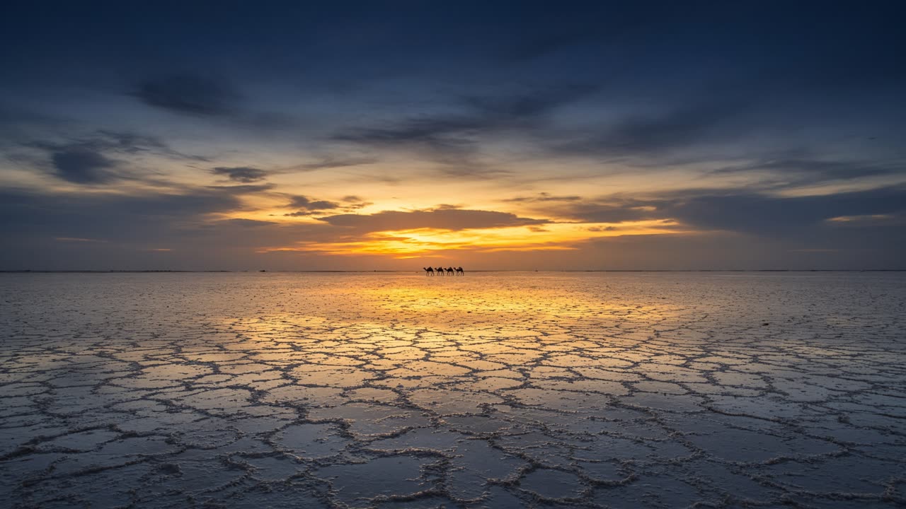 White Rann of Kutch at sunset